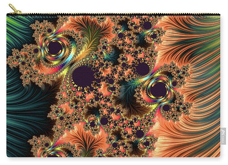 Swirls and Streaks of Digital Abstract  - Zip Pouch