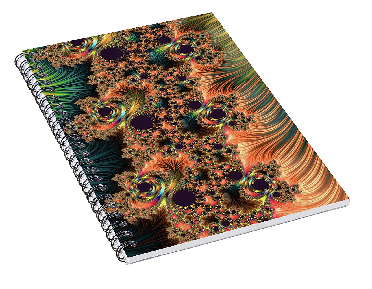 Swirls and Streaks of Digital Abstract  - Spiral Notebook