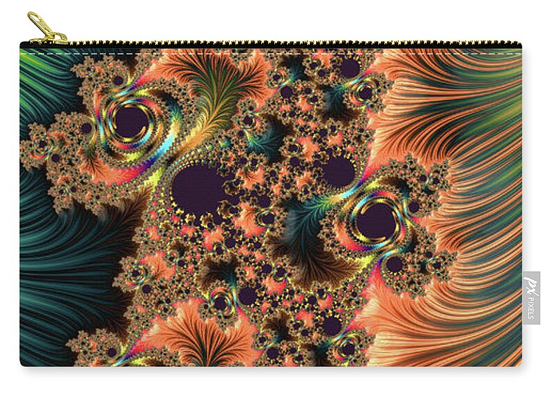 Swirls and Streaks of Digital Abstract  - Zip Pouch