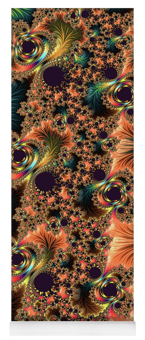 Swirls and Streaks of Digital Abstract  - Yoga Mat
