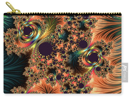 Swirls and Streaks of Digital Abstract  - Zip Pouch