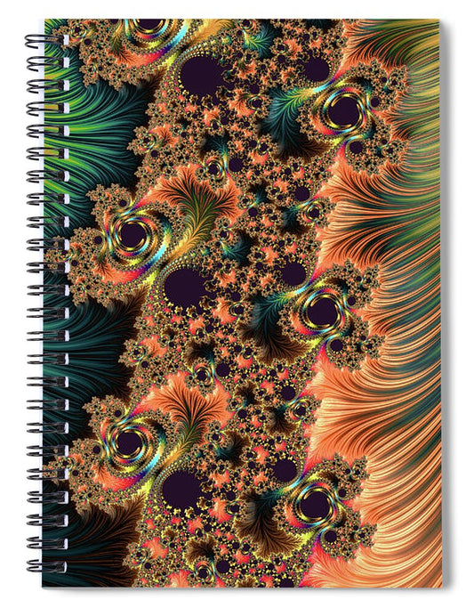 Swirls and Streaks of Digital Abstract  - Spiral Notebook