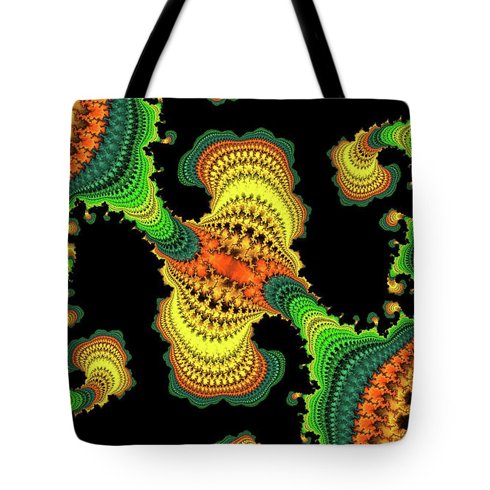 Swirls of Digital Fractals - Tote Bag