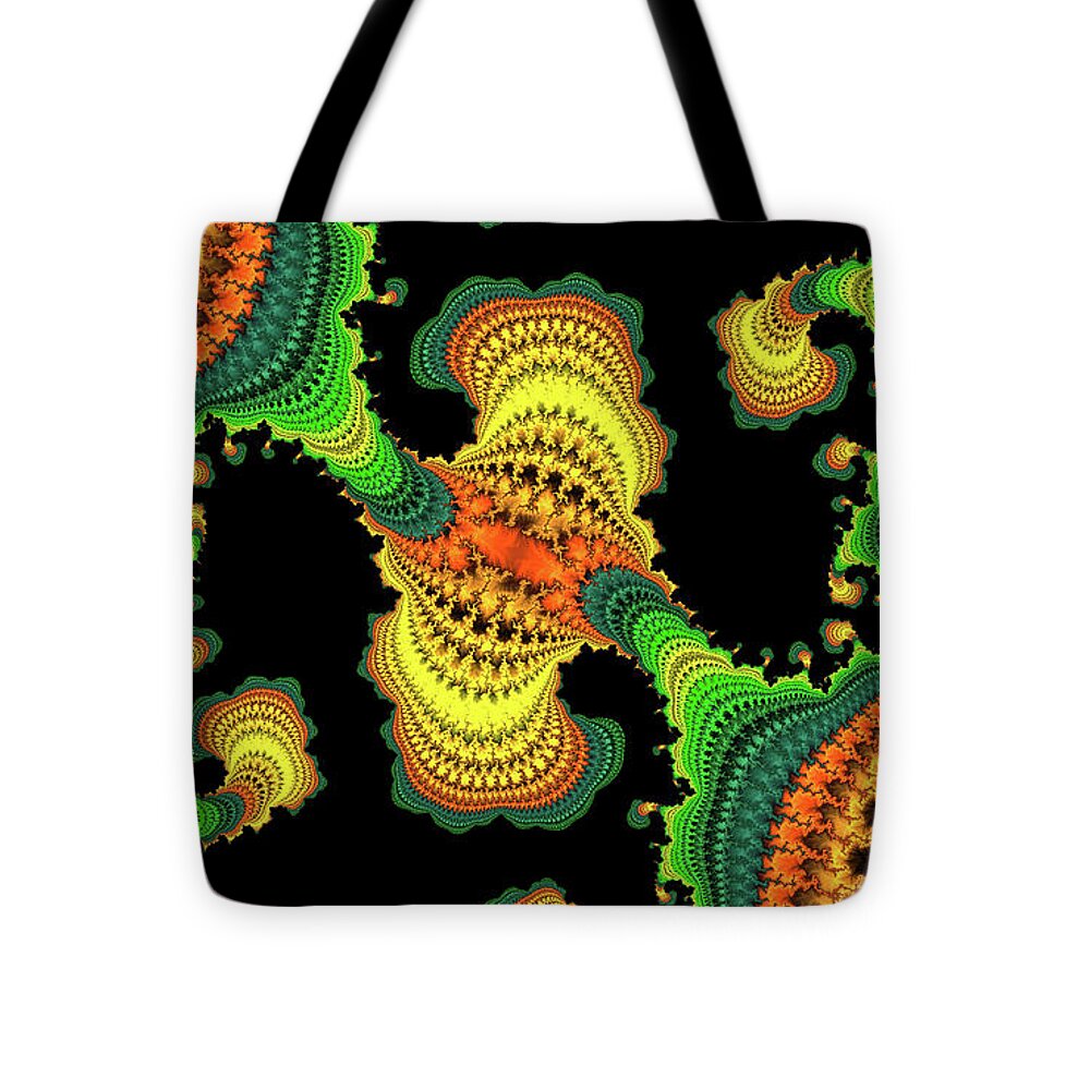 Swirls of Digital Fractals - Tote Bag
