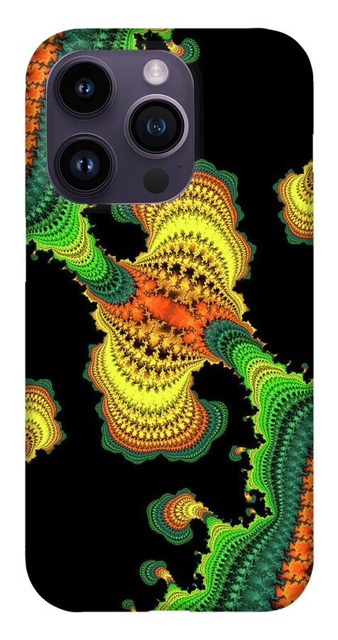Swirls of Digital Fractals - Phone Case