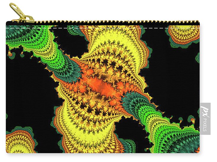 Swirls of Digital Fractals - Zip Pouch