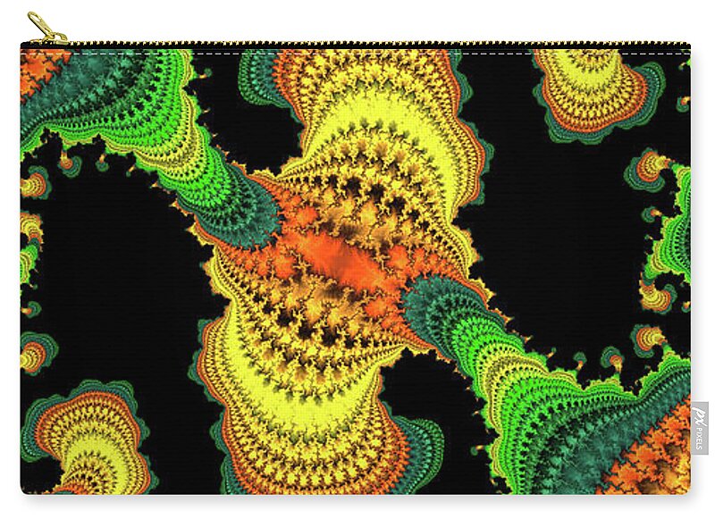 Swirls of Digital Fractals - Zip Pouch