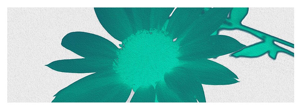 Teal Artistic Sunflower Painting - Yoga Mat