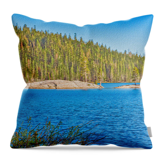 Tenaya Lake in Yosemite National Park  - Throw Pillow