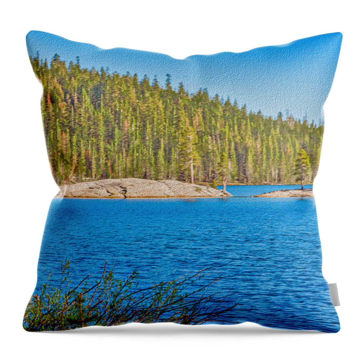 Tenaya Lake in Yosemite National Park  - Throw Pillow