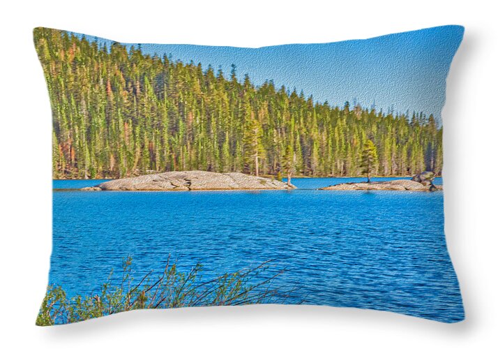 Tenaya Lake in Yosemite National Park  - Throw Pillow