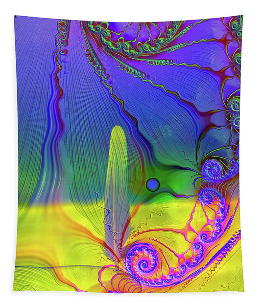 Textured Fractals and Feather - Tapestry