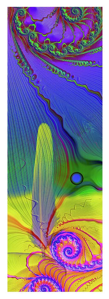 Textured Fractals and Feather - Yoga Mat