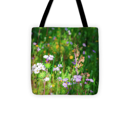 Tiny Flowers in the Meadow - Tote Bag