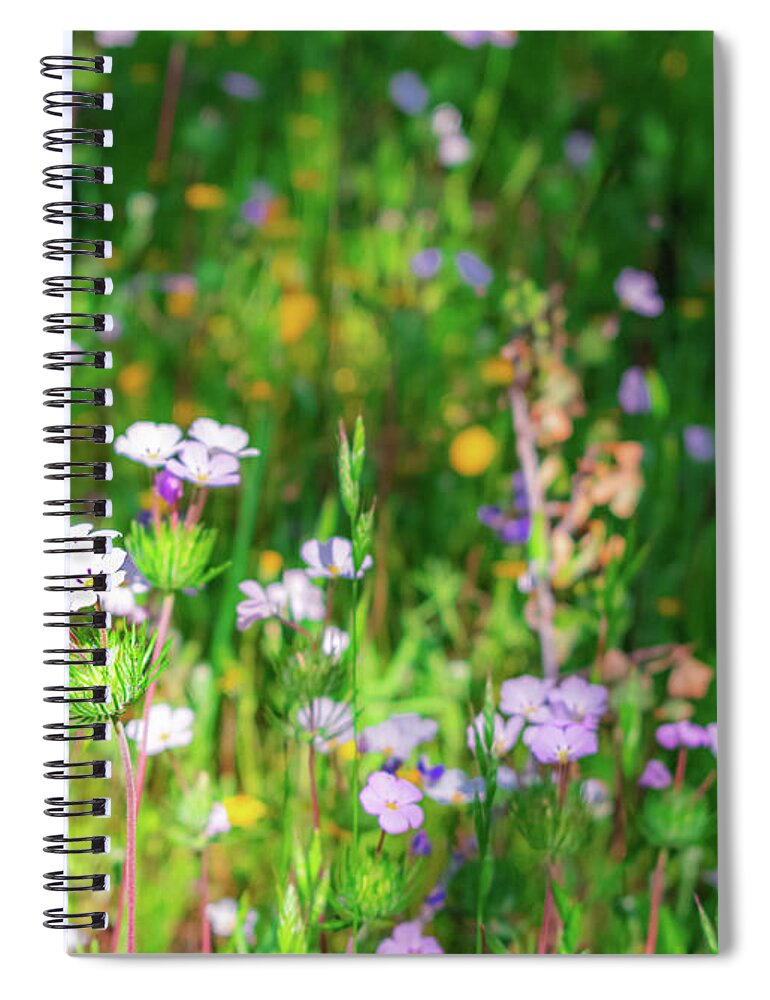 Tiny Flowers in the Meadow - Spiral Notebook