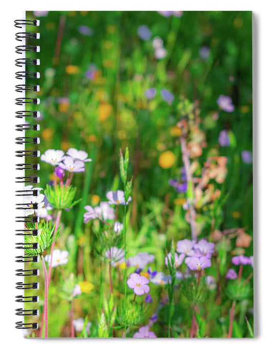 Tiny Flowers in the Meadow - Spiral Notebook