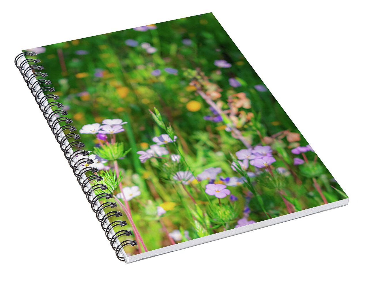 Tiny Flowers in the Meadow - Spiral Notebook