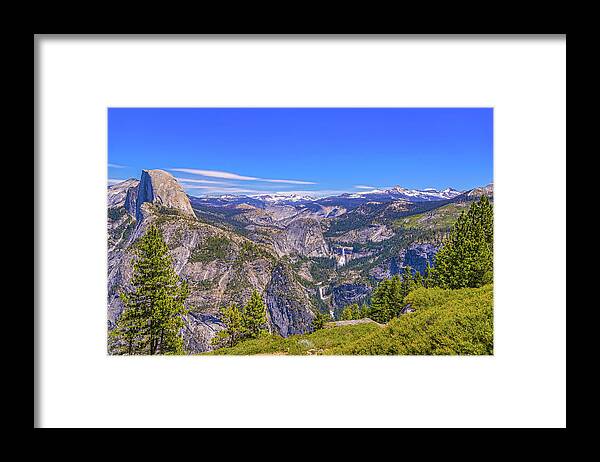 Vibrant Wonderful Landscape From Glacier Point - Framed Print