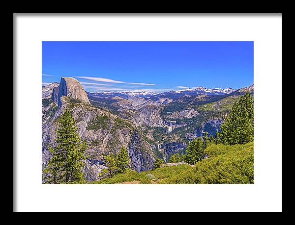 Vibrant Wonderful Landscape From Glacier Point - Framed Print