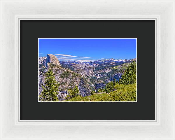Vibrant Wonderful Landscape From Glacier Point - Framed Print