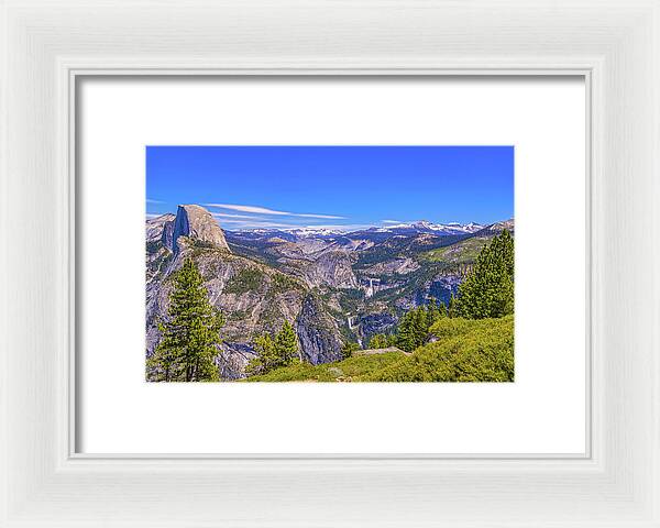 Vibrant Wonderful Landscape From Glacier Point - Framed Print