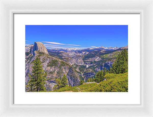 Vibrant Wonderful Landscape From Glacier Point - Framed Print