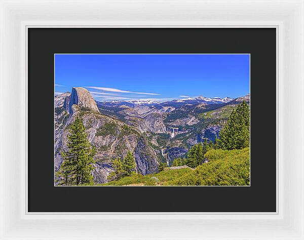 Vibrant Wonderful Landscape From Glacier Point - Framed Print