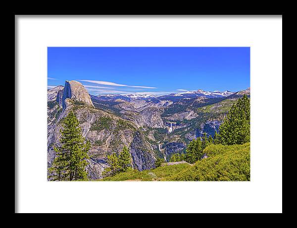 Vibrant Wonderful Landscape From Glacier Point - Framed Print