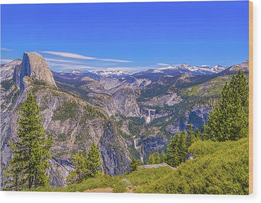 Vibrant Wonderful Landscape From Glacier Point - Wood Print