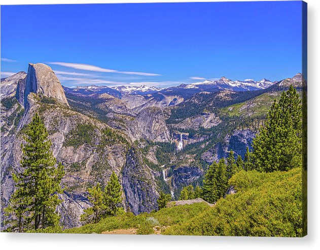 Vibrant Wonderful Landscape From Glacier Point - Acrylic Print