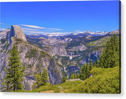 Vibrant Wonderful Landscape From Glacier Point - Acrylic Print