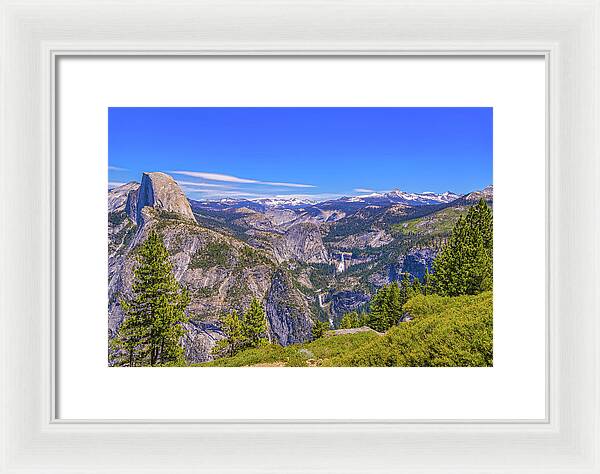 Vibrant Wonderful Landscape From Glacier Point - Framed Print