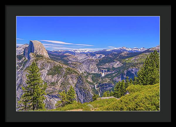 Vibrant Wonderful Landscape From Glacier Point - Framed Print
