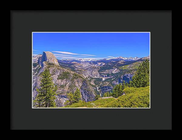 Vibrant Wonderful Landscape From Glacier Point - Framed Print