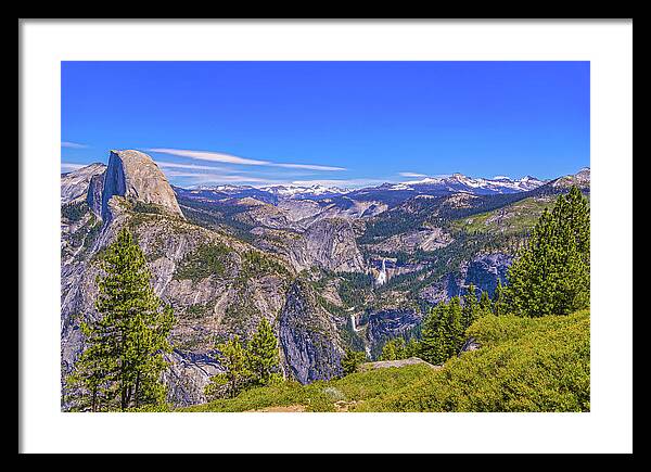 Vibrant Wonderful Landscape From Glacier Point - Framed Print
