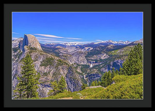 Vibrant Wonderful Landscape From Glacier Point - Framed Print