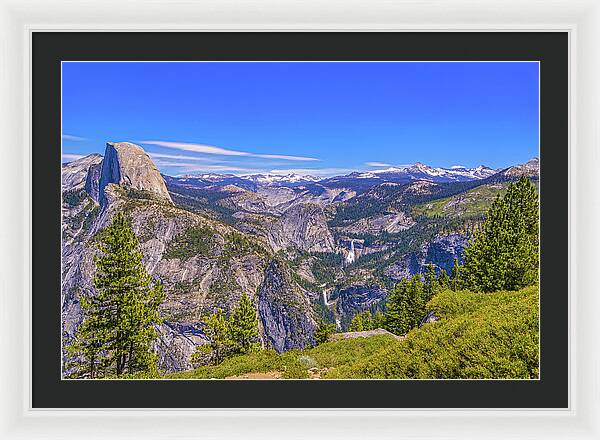 Vibrant Wonderful Landscape From Glacier Point - Framed Print