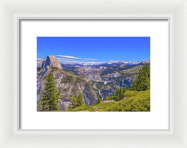 Vibrant Wonderful Landscape From Glacier Point - Framed Print