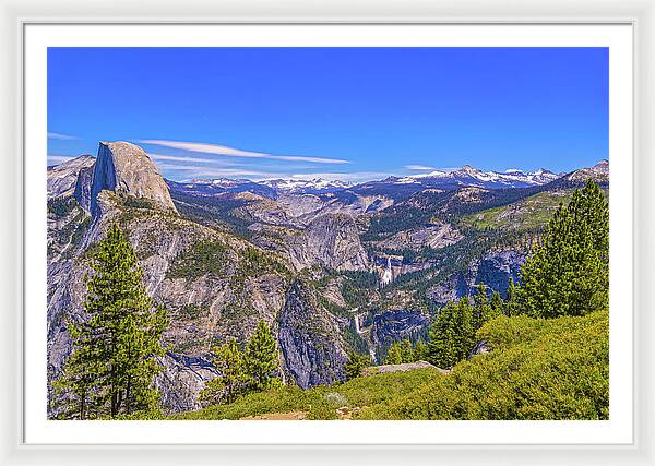 Vibrant Wonderful Landscape From Glacier Point - Framed Print