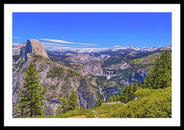 Vibrant Wonderful Landscape From Glacier Point - Framed Print