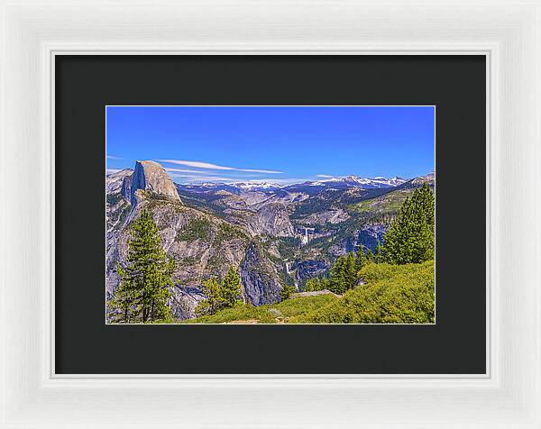 Vibrant Wonderful Landscape From Glacier Point - Framed Print
