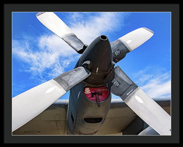 VintagePropeller Airplane Artistic Image - Framed Print