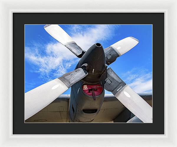 VintagePropeller Airplane Artistic Image - Framed Print