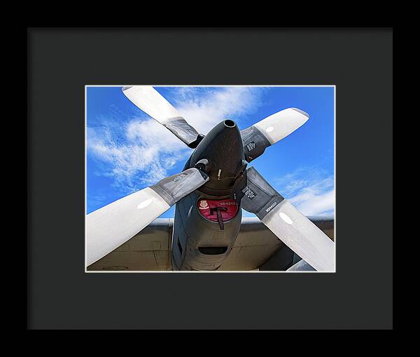 VintagePropeller Airplane Artistic Image - Framed Print