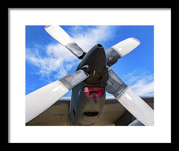 VintagePropeller Airplane Artistic Image - Framed Print