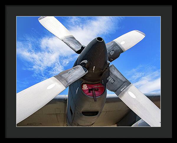 VintagePropeller Airplane Artistic Image - Framed Print