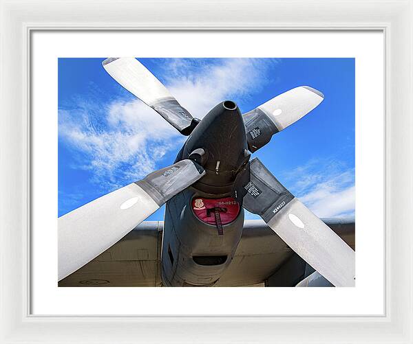 VintagePropeller Airplane Artistic Image - Framed Print
