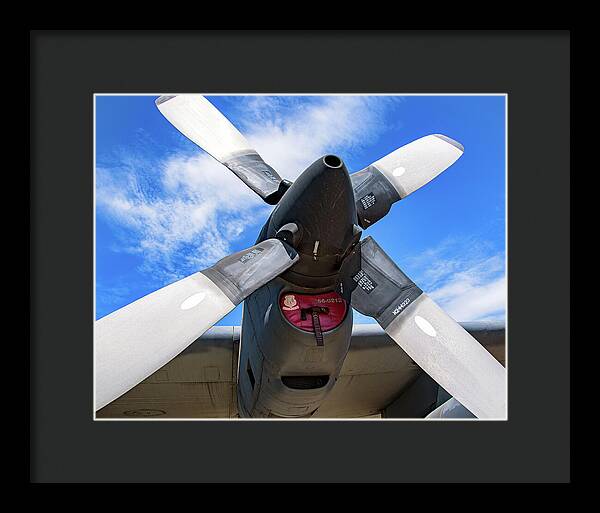 VintagePropeller Airplane Artistic Image - Framed Print