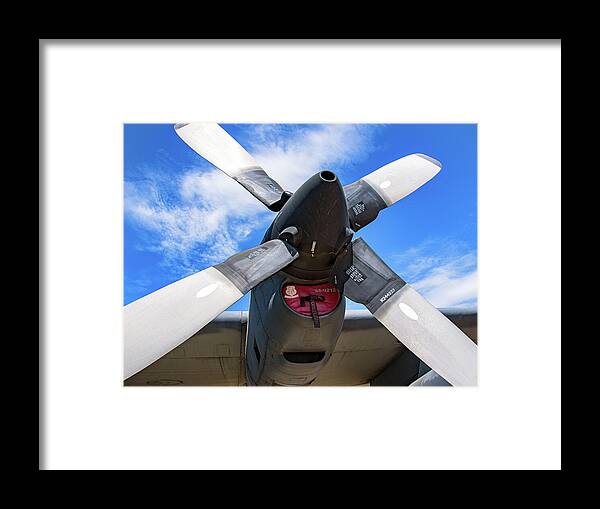 VintagePropeller Airplane Artistic Image - Framed Print