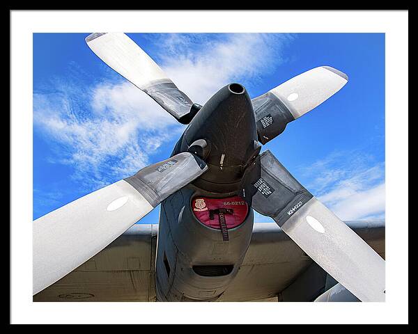 VintagePropeller Airplane Artistic Image - Framed Print